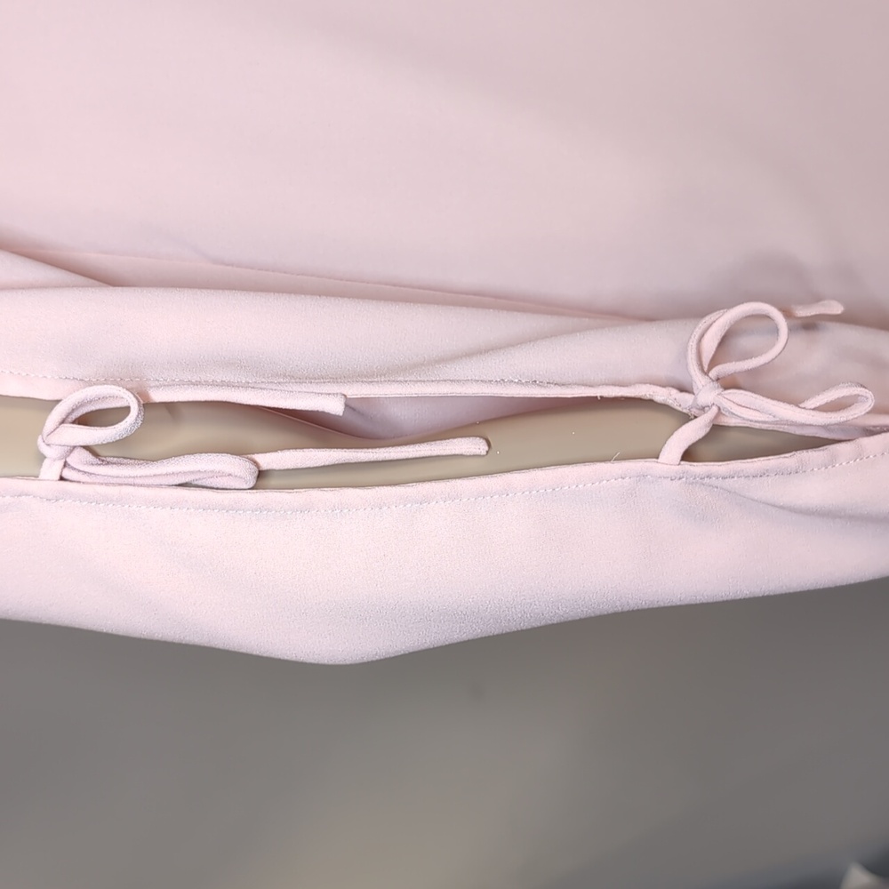Wilfred Blush Pink Pozzi Blouse Womens Size XS Long Tie Sleeve Aritzia Top - Picture 8 of 13
